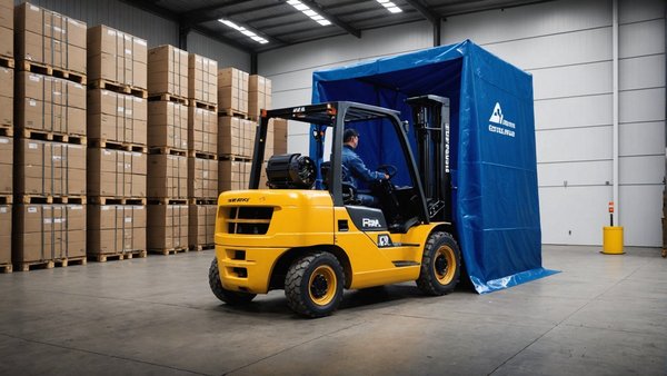 Bâches sur mesure : protégez votre chariot élévateur efficacement.